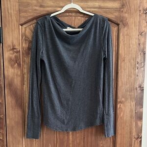 We The Free Charcoal Long Sleeve Top